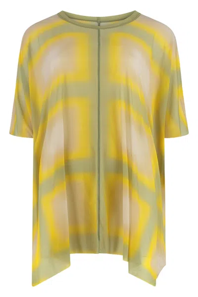 Rick Owens Minerva Printed Blouse In Yellow
