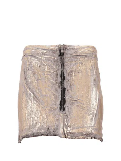 Rick Owens Zipper Skirt In Burgundy