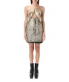 Rick Owens Prong Mini Dress In Gold
