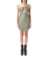 Rick Owens Prong Mini Dress In Green