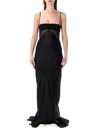 Rick Owens Mini Dress With Asymmetric Hem In Black