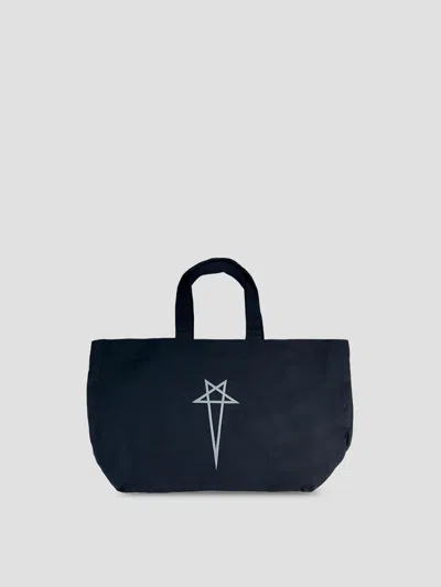 Rick Owens Mini Estanech Handbag In Black/pearl