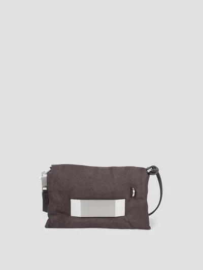 Rick Owens Mini Griffin Pillow Bag In Brown