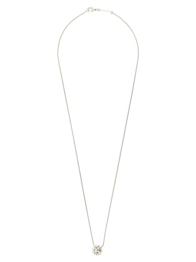 Rick Owens 'mini Orb' Necklace In Silver