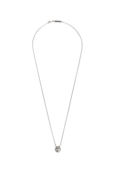 Rick Owens Mini Orb Pendant Necklace In Green