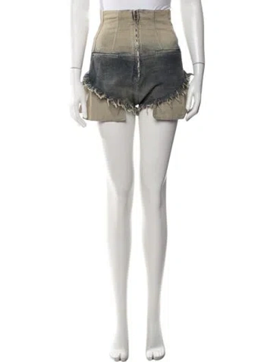 Pre-owned Rick Owens Mini Shorts In Blue
