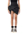 Rick Owens Women's Porterville Draped Mini Skirt In Black
