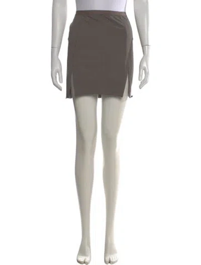 Pre-owned Rick Owens Mini Skirt In Gray