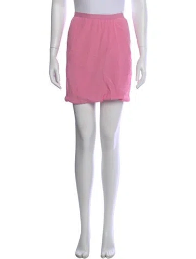 Pre-owned Rick Owens Mini Skirt In Pink
