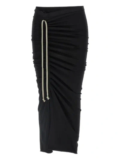 Rick Owens Mini Skirt With Modern Silhouette In Black