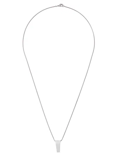 Rick Owens Mini Open Trunk Charm Necklace In Metallic
