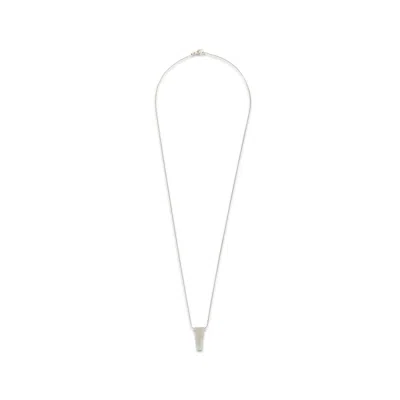 Rick Owens Mini Trunk Necklace In Silver