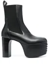 Rick Owens Minimal Grill 195mm Leather Platform Boots In Black