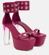 Rick Owens Embellished Leather Platform Sandals