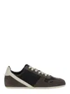 Rick Owens Black Low-top Sneakers With Suede Inserts In Leather Woman In Black