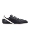 Rick Owens Black Low-top Sneakers With Contrasting Details In Leather Man In Black