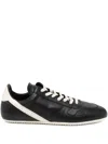 Rick Owens Leather Sneakers With Thin Shark-tooth Sole In Multi