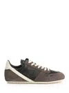 Rick Owens Panelled Suede And Leather Sneakers In Multi