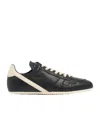 Rick Owens Leather Sneakers With Thin Shark-tooth Sole In Black