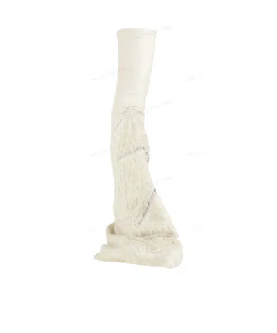 Rick Owens Minimalist Boots In White