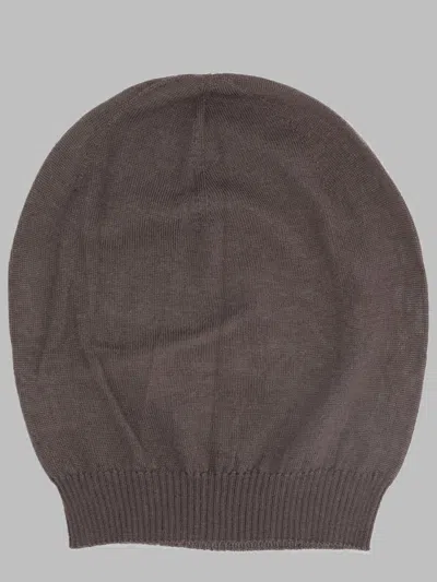 Rick Owens Minimalist Draped Brim Cap For Men In Brown