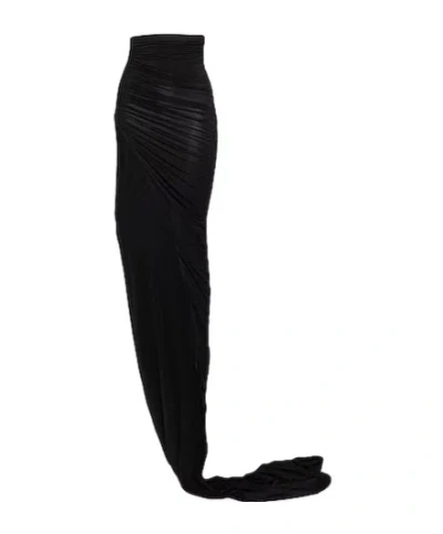 Rick Owens Minimalist Solid Color Bodycon Skirt In Black