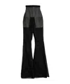 Rick Owens Minimalist Solid Color Flared Pants In Black
