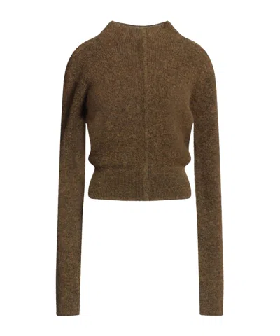 Rick Owens Minimalist Solid Color Knit Top In Brown
