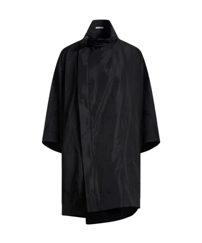 Rick Owens Minimalist Solid-color Raincoat In Black