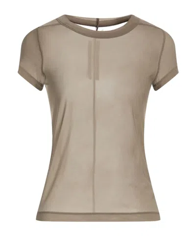 Rick Owens Minimalist Solidcolor Tshirt In Nude