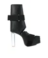 Rick Owens Stylish And Simple Platform Leather Boots In Black