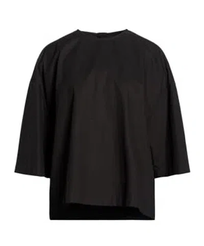 Rick Owens Minimalist Three-quarter Sleeve Top In Black