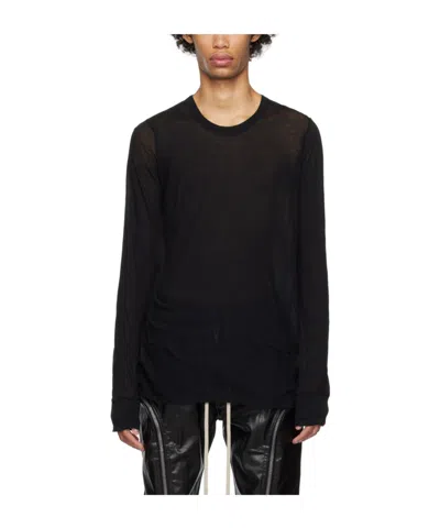Rick Owens M�lange Cotton T-shirt In Black
