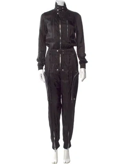 Pre-owned Rick Owens Mock Neck Jumpsuit In Black