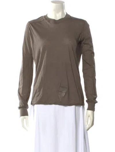 Pre-owned Rick Owens Mock Neck Long Sleeve Sweatshirt In Neutral