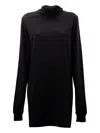 Rick Owens Mock-neck Long-sleeve Top In Black
