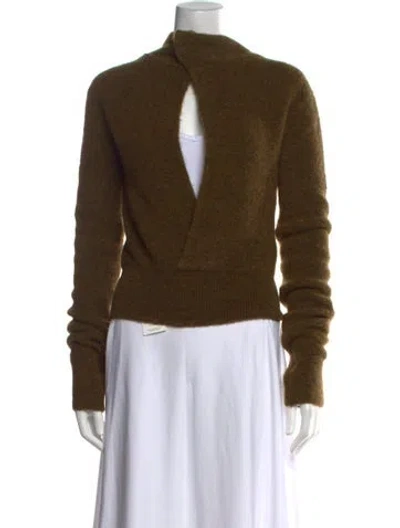 Pre-owned Rick Owens Mock Neck Sweater In Brown