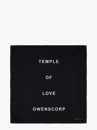 Rick Owens Modal And Silk Blend Scarf In Blue