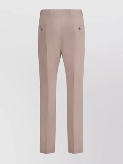 Rick Owens Modern Wool Cigarette Pants With Belt Loops In Beige