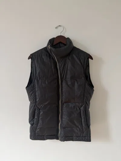 Pre-owned Rick Owens Mollino Down Vest In Black