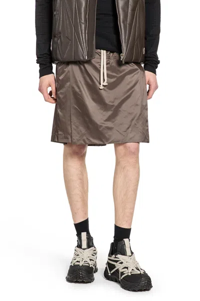Rick Owens Moncler Collaboration Kiltshorts In Brown