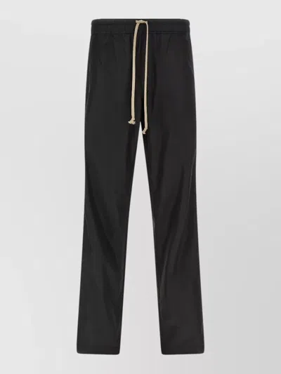 Rick Owens Moncler Drawstring Trousers Side And Back Pockets In Black