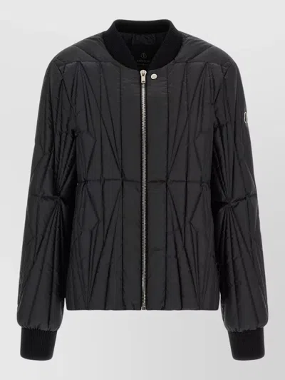 Rick Owens Moncler Geocamo Flight Quilted Down Jacket In Black