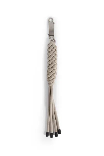 Rick Owens Moncler Hiking Rope Keyring In Neutral