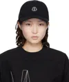 Rick Owens Black Logo Solid Baseball Cap In Black