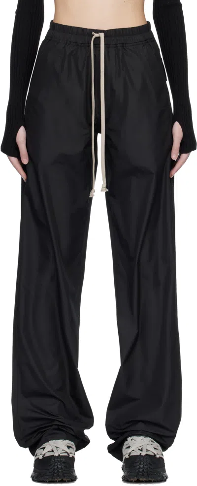 Rick Owens Drawstring Cotton Trousers In Black