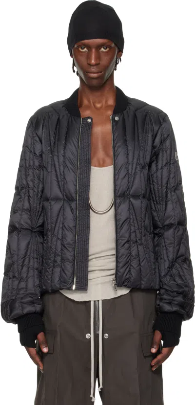 Rick Owens Moncler +  Black Geocamo Flight Down Jacket