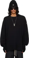 Rick Owens Moncler +  Black Jumbo Sweatshirt In 999 Black
