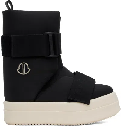 Rick Owens Moncler +  Black Low Splint Boots In 999 Black