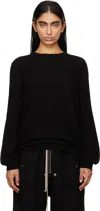 Rick Owens Moncler +  Black Wool And Cashmere Sweater In 999 Black